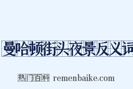 曼哈顿街头夜景反义词是什么意思的图片